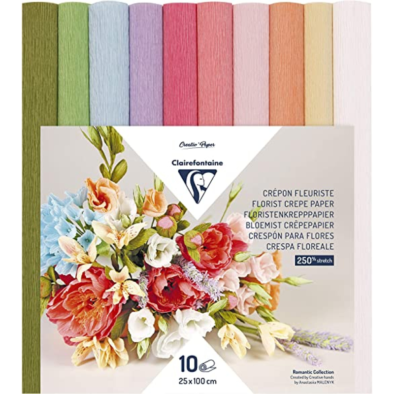 Clairefontaine Florist Crepe Paper (Pastel Colours) (995000C)